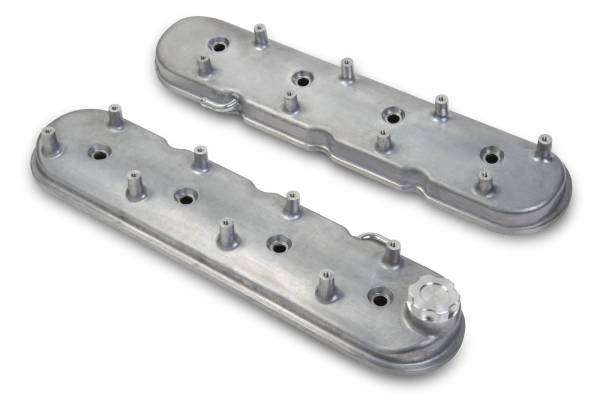 Holley - Holley Aluminum GM/LS Valve Covers, Natural Cast